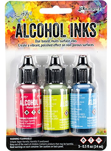 Ranger TAK-B-25962 Adirondack Brights Alcohol Ink 1/2-Ounce 3/Pkg, Dockside Picnic