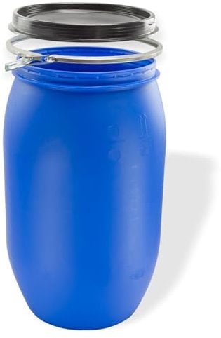Maischefass Weithalsfass Weinfass Gärfass Mostfass Getränkefass Fass 220 l blau