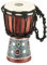 Meinl Headliner Djembe HDJ8-XXS, 4-1/2, Flower Design
