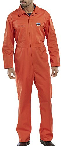 Super Click, Overall, strapazierfähig, Orange, Größe 48
