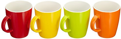 Gimex Campingartikel Coloured Henkelbecher 4 Teilig Rainbow, 550/254