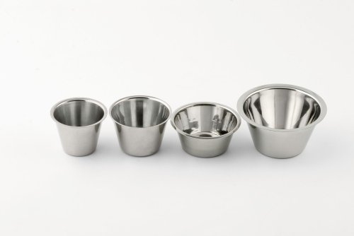 Weis 15662 Dariolform Set 4 Stück Durchmesser 6, 2cm, Edelstahl, Silber, 6.2 x 6.2 x 4.7 cm, 4 Einheiten