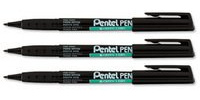 Pentel NMS50-A - Perm Marker Fine Black PK12
