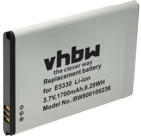vhbw Batterie Compatible avec Huawei E5373 | E5375, E5170 Home Net Box, E5372, E5330, E5336 routeur modem hotspots (1700mAh, 3,7V, Li-ion)