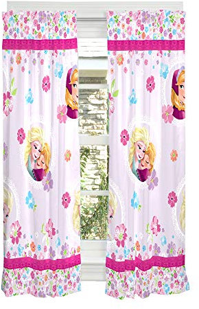 Franco Disney Frozen Kinder-Fenstervorhänge-Set, 208,3 x 160 cm, offizielles Disney-Produkt
