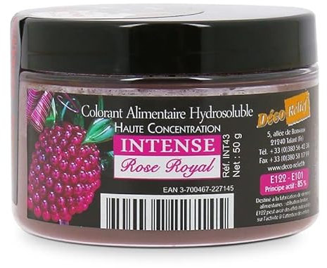 Royal Pink (Rose Royal) Intense Colorant alimentaire soluble dans l'eau (50 g)