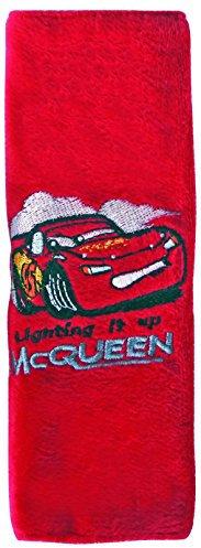 Disney Cars 25907 Gurtschoner für Kinder - Lightning McQueen, gestickt in hochwertiger PVC-Tasche, rot