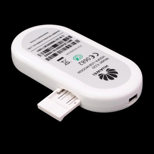 Huawei E220 Wireless 3G USB módem HSDPA Tarjeta de red para Tablet PC - Blanco