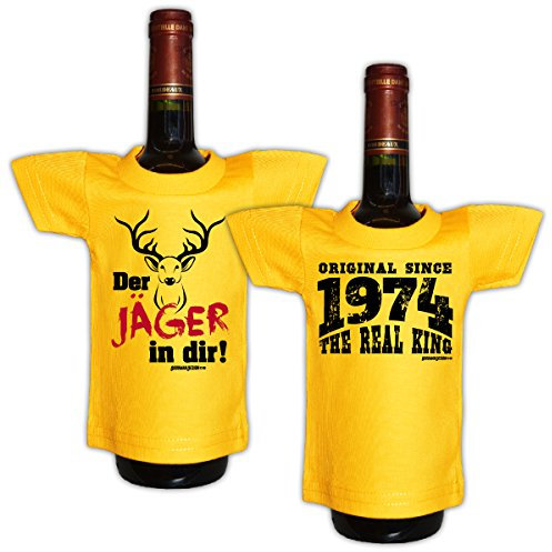 Goodman Design ® Mega Scherzartikel Original Since 1974 - Jäger in dir - Geburtstagsgeschenk - 2er T-Shirt Set für Flaschen