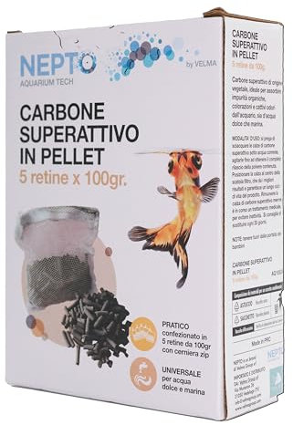 Sun Sun Carbone Attivo per filtraggio - Confezione 5 Calze da 100 gr.