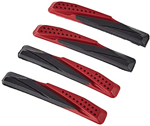 XLC Unisex – Erwachsene Bremsschuhe Ersatzbremsgummi BS-X02 4er Set 72 mm, Schwarz, Rot, Einheitsgröße