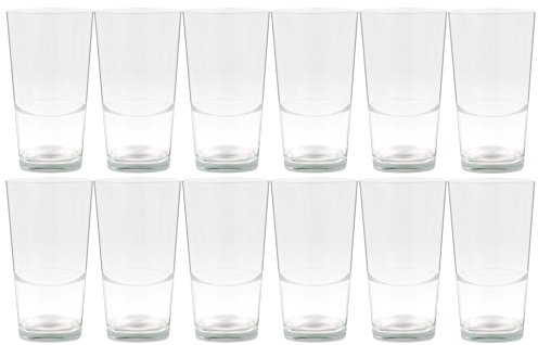 Bormioli Rocco Set di 12 bicchieri per latte macchiato Blancho, 39 cl, impilabili, senza decorazioni