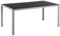 Beliani Gartentisch Esstisch Glas Schwarz für 6 Personen 160x90 cm Aluminium Catania