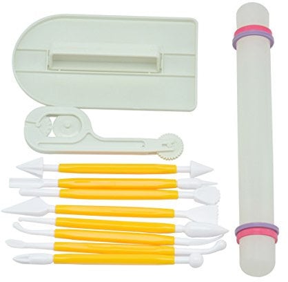 Cozyswan Cake Decration Tool Set Fondant Cake Cutter Sugarcraft Icing Decorating Flower Modelling Tools