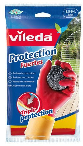 GUANTI VILEDA PROTECION IN LATTICE CON RIVESTIMENTO IN NEOPRENE ANTISUDORE TG. L