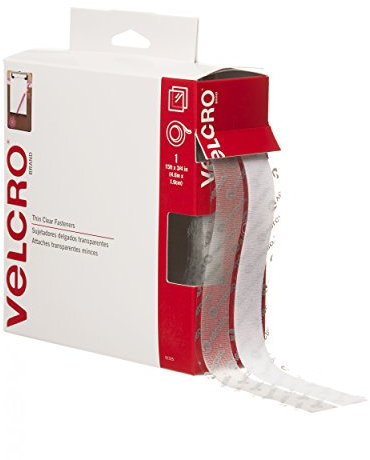VELCRO Brand | Cinta adhesiva transparente | Se puede cortar a la longitud deseada | Ideal para el aula y actividades creativas | 19 mm x 4,5 m