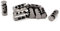 sourcing map 10 STK Kordelstopper Kordelklemme Federbelastet Doppelte Löcher Schnurverriegelung Stopper 5mm Grau