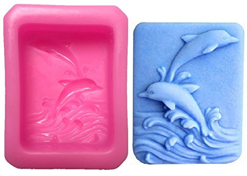 Allforhome Silikonform mit Delfinen, 6,3 cm