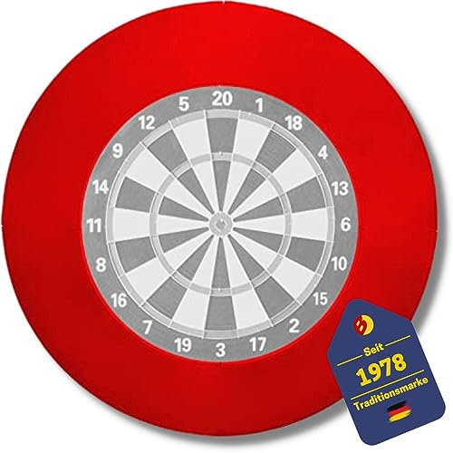BEST SPORTING Dartscheiben-Umrandung I hochwertiges Dart Zubehör I passend für Jede Dartscheibe mit 45,5cm Durchmesser I vierteilig I Dart Surround 2,5 kg in rot I Dartboard Surrounds