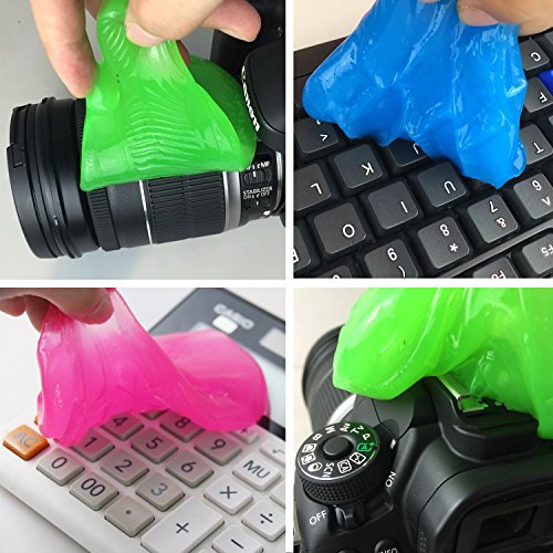 family-baby 4pcs Magic Tastiera Pulizia Gel Adesivi Jelly destop COMPUTER PORTATILE Togli Polvere morbida e flessibile Colla