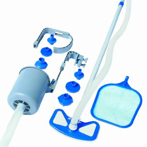KIT MANUTENZIONE PULIZIA PISCINA C/SKIMMER ASTA+ASPIRATORE+RETINO BESTWAY art.58237