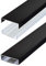 Conduit de câbles Design 50mm Plat en Aluminium laqué Noir Mat RAL9005 Autocollant 50 mm x 15 mm ALUNOVO® (Longueur: 70cm)