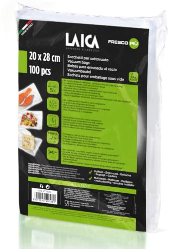LAICA vt35012 Vakuumierer 100 Stück Vakuum Beutel Format 20 x 28 cm