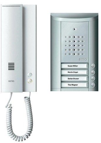 Schneider Electric 1841420 Silber ENTRAVOX KOMPLETTPAKET 4WE, 4 Wohneinheit