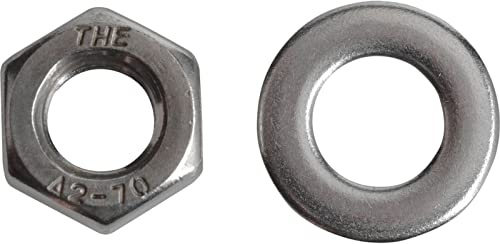 ForgePack Hexagonal Nuts & Flat Washers | M8 | A2 Stainless Steel | Pack 12