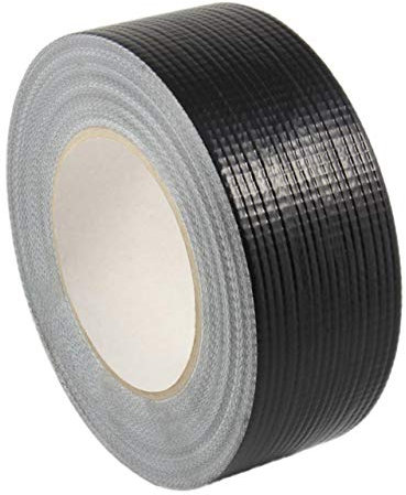 KLEBESHOP24 Gewebeklebeband stark klebend | Gewebeband aus PE | Handreißbar | Weiß, Schwarz oder Silber | 50 m | Breite wählbar | Panzertape/schwarz 30 mm x 50 m