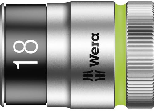 Wera 05003738001 8790 HMC HF ZYKLOP SOCKET WITH 1/2 DRIVE WITH HOLDING FUNCTION 18 X 37 MM