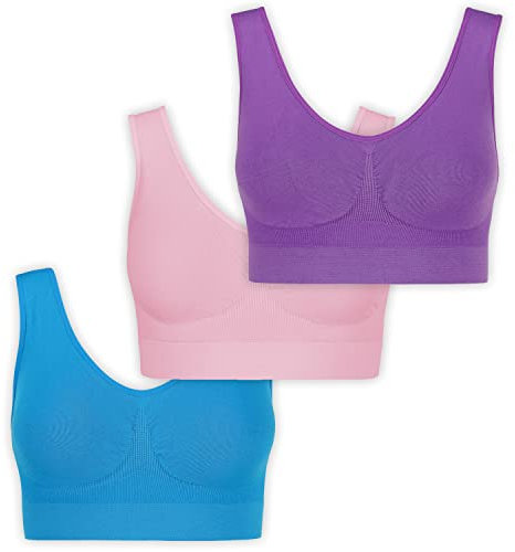 UnsichtBra Bustier Damen BH ohne Bügel | Seamless Soft Bra Bralette | Wohlfühl Bustiers Top | Schlaf BH, Still BH & Sport BH für Yoga | Mikrofaser, Atmungsaktiv, Bequem (wellbra_roblali)(L)