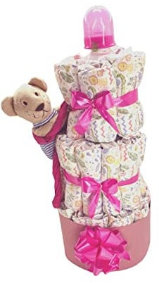 Windeltorte | Klettermax Mädchen | Baby Geschenk Mädchen zur Geburt & Taufe