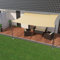 IBIZSAIL Premium Sonnensegel - Viereck (rechteckig) - 300 x 250 cm - Creme - wasserabweisend (inkl. Spannseilen)