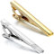 JewelryWe 2pcs Herren Krawattennadel, 2.4cm Breit Messing Poliert Krawattenklammer Krawattennadeln Tie Clip, Gold Silber