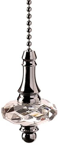 Polished Chrome with Acrylic Crystal Disc Light Pull
