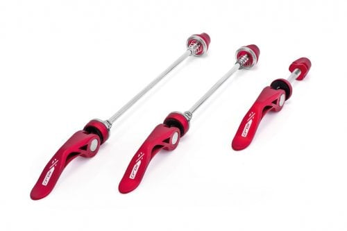 XLC Unisex – Erwachsene Schnellspannset QR-L05, Rot, Unisize