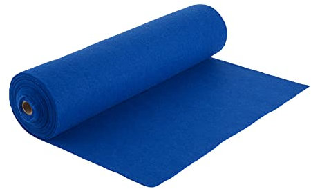 Bastelfilz Filzrolle, Länge 5m Breite 45 cm, 1-1,5 mm Stärke, filzen basteln Ultramarin