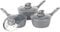 Salter BW02986G Juego De 3 Cazos De Cocina, 16/18/20 cm, Hecho De Aluminio Forjado Antiadherente, Cacerolas Con Mangos De Silicona Baquelita, Sin PFOA, Apto Para Inducción Y Lavavajillas, Gris Mármol