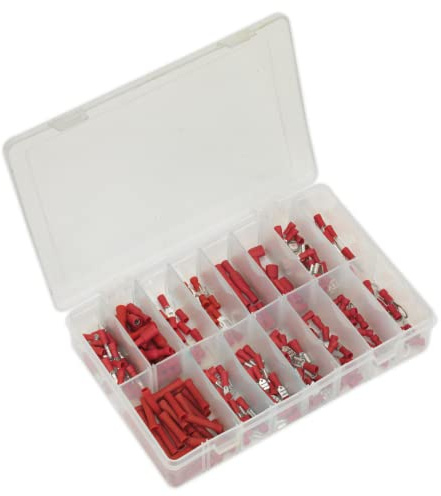 Sealey AB039RT Crimp Terminal Assortment 260pc Red