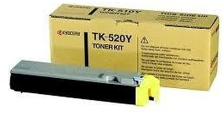 Kyocera TK-520 Y Toner Yellow, Original Premium Printer Cartridge 1T02HJAEU0 for FS-C5015N