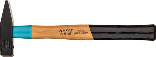 Hazet Schlosserhammer (Stahl-Stielschutzhülse Bluguard, Hickoryholz, Güteklasse A, 400 g, Länge: 310 mm) 2140-40