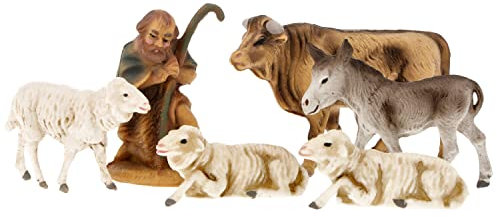 Marolin Tiergruppe mit Schäfer, 6-Teil. Set, zu 7cm Fig. (Kunststoff)