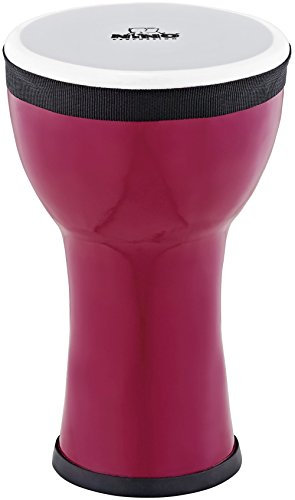 Nino Percussion Elements Mini Djembe - Kleines Musikinstrument für Kinder ab 3 Jahren - Durchmesser 6 Zoll - Kunststoff, Magenta (NINO-EMDJ-BG)