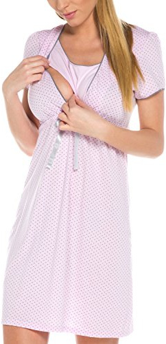 Italian Fashion Camicia da Notte Parto Ospedale | Vestaglia Donna Ospedale | Camicia da Notte Parto | Pigiama Premaman Leggero e Confortevole | Vestiti Premaman S-XXL