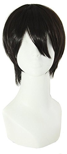 MapofBeauty 12 Zoll/30 cm Synthetische Cosplay Gerade Kurze Perücke (braun Schwarz)