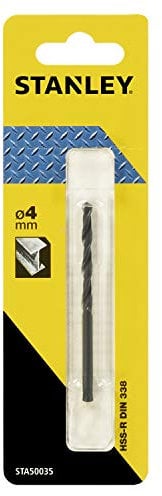 STANLEY STA50035-QZ - Broca HSS-R laminada para metal ø 4mm