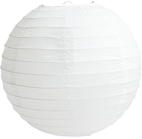 Matissa Papierlaternen, runder Lampenschirm, für Hochzeit, Geburtstag, 10/15/20/25/31/36/41 cm, Papier, White Lantern, 8(20CM)