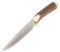 ELECTROPOLIS Jagdmesser Muela Faust Geweih und Messingblech MOVA 16 cm, Gewicht 250 g + Mehrzweckgeschenkkarte