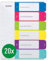 Leitz Register für A4, 20er Pack, PC-beschriftbares Deckblatt und 6 Trennblätter, Taben mit Zahlenaufdruck 1-6, Überbreite, Mehrfarbig, Polypropylen, WOW, 12420000